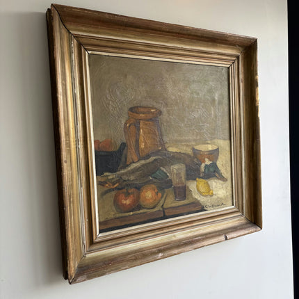 Rustic Still Life Oil Painting "Earthen Pitcher" Traditional Artwork Holland Art Shop