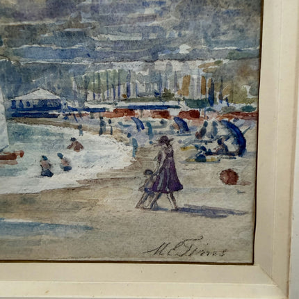 Refined Harbor Scene Aquarel "Sailboat Fleet" Elegant Art Holland Art Shop