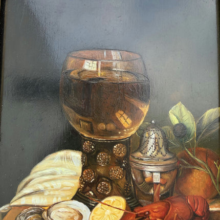 Refined Still Life Oil Painting "Lobster Claw" Elegant Small Artwork Holland Art Shop