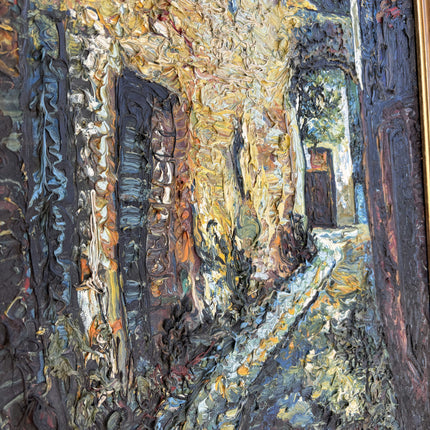 Original Cityscape Oil Painting "Stone Arch" Classic Large Artwork Holland Art Shop