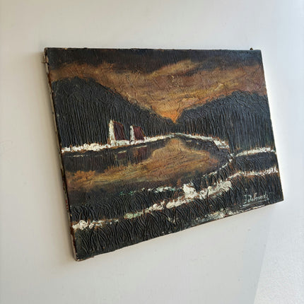 Rustic Landscape Oil Painting "Red Sails" Classic Dutch Art Holland Art Shop