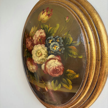 Vintage Flowery Still Life Oil Painting "Floral Bouquet" Original Small Art Holland Art Shop