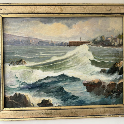 Expressive Seascape Oil Painting "Crashing Wave" Timeless Artwork Holland Art Shop