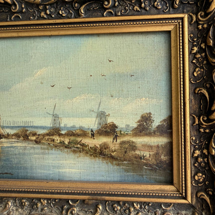 Handcrafted Seascape Oil Painting "Gilded Frame" Traditional Small Art Holland Art Shop