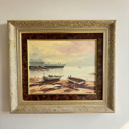 Refined Seascape Oil Painting "Canvas Backing" Traditional Artwork Holland Art Shop