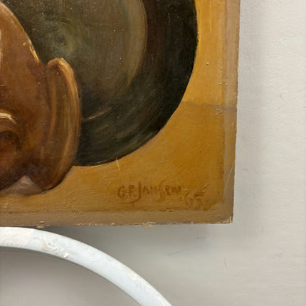 Expressive Still Life Oil Painting "Copper Kettle" Vintage Small Artwork Holland Art Shop