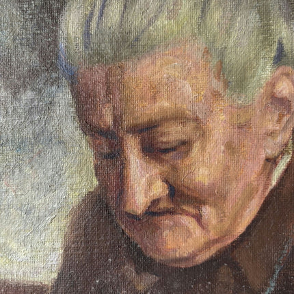 Marvelous Oil Painting Portrait "Sewing Woman" Wonderful Medium Artwork Holland Art Shop