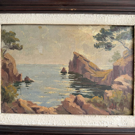 Elegant Seascape Oil Painting "Rocky Cove" Classic Artwork Holland Art Shop