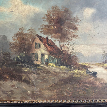 Timeless Landscape Oil Painting "Thatched Cottage" Classic Dutch Artwork Holland Art Shop