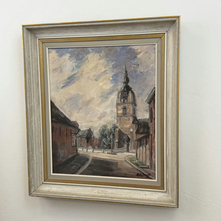 Detailed Cityscape Oil Painting "Church Tower" Timeless Large Art Holland Art Shop