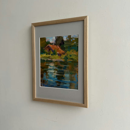 Expressive Landscape Oil Painting "Framed Painting" Original Small Art Holland Art Shop