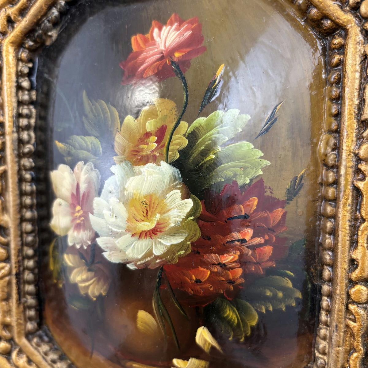 Detailed Floral Still Life Oil Painting 