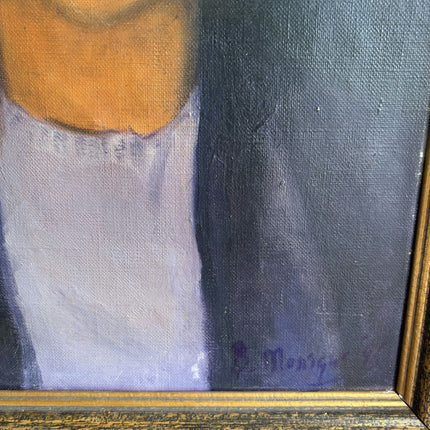 Traditional Portrait Oil Painting "Womans Face" Vintage Art Holland Art Shop