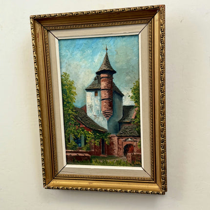 Rustic Cityscape Oil Painting "Round Tower" Timeless Art Holland Art Shop