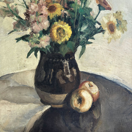 Original Floral Still Life Oil Painting "Flower Vase" Vintage Art Holland Art Shop