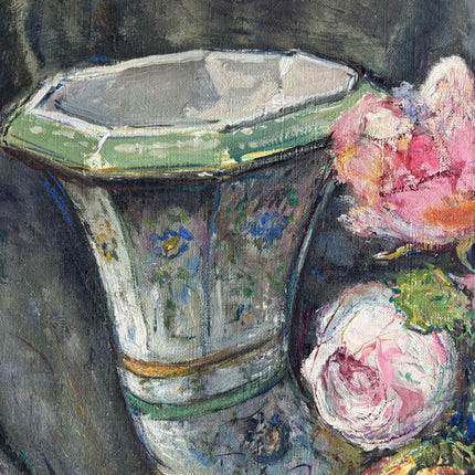 Handcrafted Floral Still Life Oil Painting "Flower Vase" Expressive Artwork Holland Art Shop
