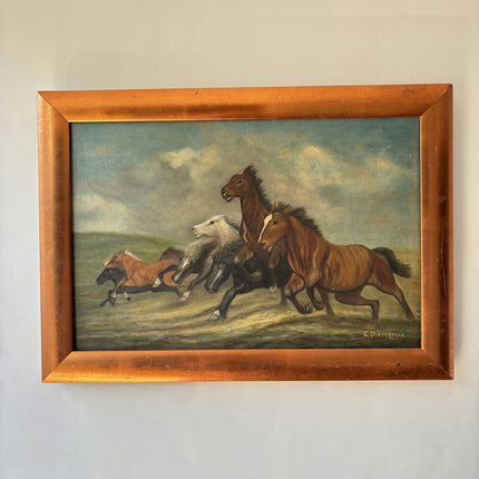 Timeless Animals Oil Painting "Running Horses" Original Artwork Holland Art Shop