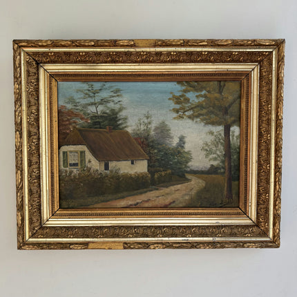 Expressive Landscape Oil Painting "Thatched Cottage" Timeless Art Holland Art Shop