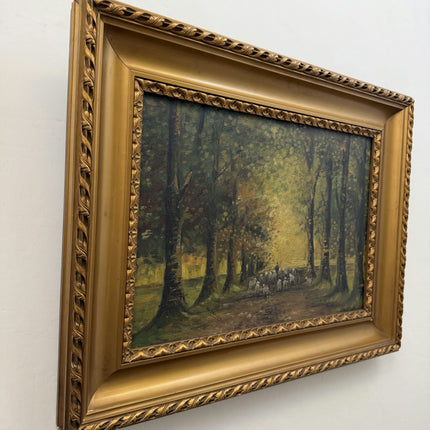 Handcrafted Landscape Oil Painting "Forest Path" Expressive Artwork Holland Art Shop