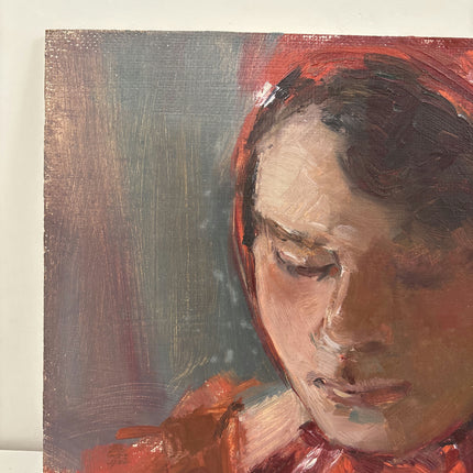 Classic Portrait Oil Painting "Woman Head" Elegant Small Art Holland Art Shop