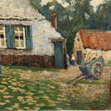 Expressive Landscape Oil Painting "Thatched House" Timeless Artwork Holland Art Shop
