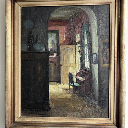 Detailed Interior Oil Painting "Arched Doorway" Handcrafted Artwork Holland Art Shop