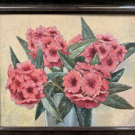 Handcrafted Floral Still Life Oil Painting "Pink Bouquet" Classic Art Holland Art Shop