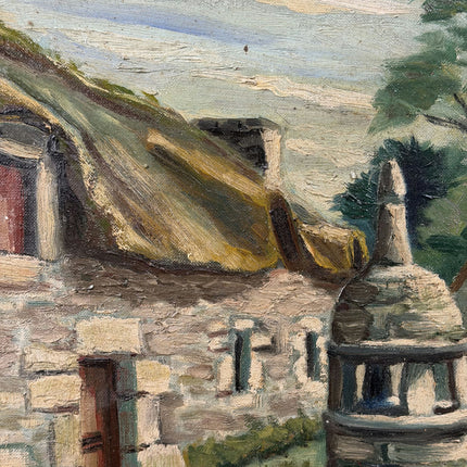 Original Landscape Oil Painting "Thatched Cottage" Timeless Art Holland Art Shop