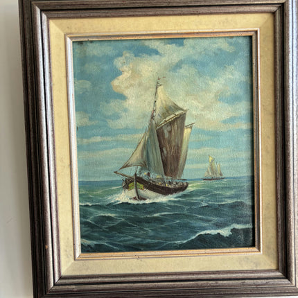 Detailed Seascape Oil Painting "Sailing Ship" Elegant Artwork Holland Art Shop