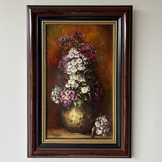 "Elegant Vintage Floral Still Life" – Large Oil Painting with Rich Colors - HollandArtShop