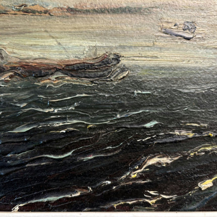 Expressive Oil Painting Seascape "Fishing Boats" Wonderful Belgique Art - HollandArtShop