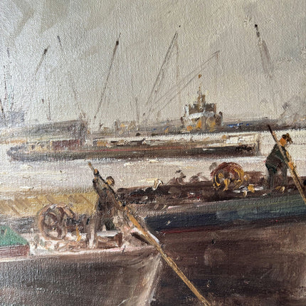 Expressive Seascape Oil Painting "Sailing Ship" Handcrafted Large Artwork - HollandArtShop