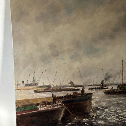 Expressive Seascape Oil Painting "Sailing Ship" Handcrafted Large Artwork - HollandArtShop