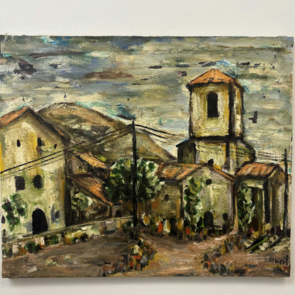 Classic Landscape Oil Painting "Bell Tower" Elegant Artwork Holland Art Shop