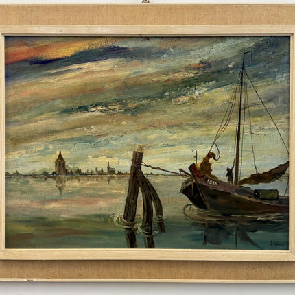 Original Scenery Oil Painting "Wooden Frame" Expressive Art Holland Art Shop