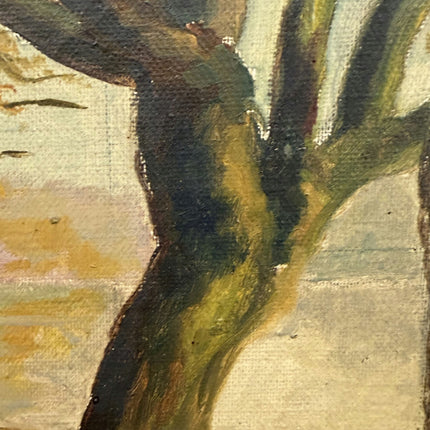 Expressive Landscape Oil Painting "Row Of Trees" Vintage Artwork Holland Art Shop
