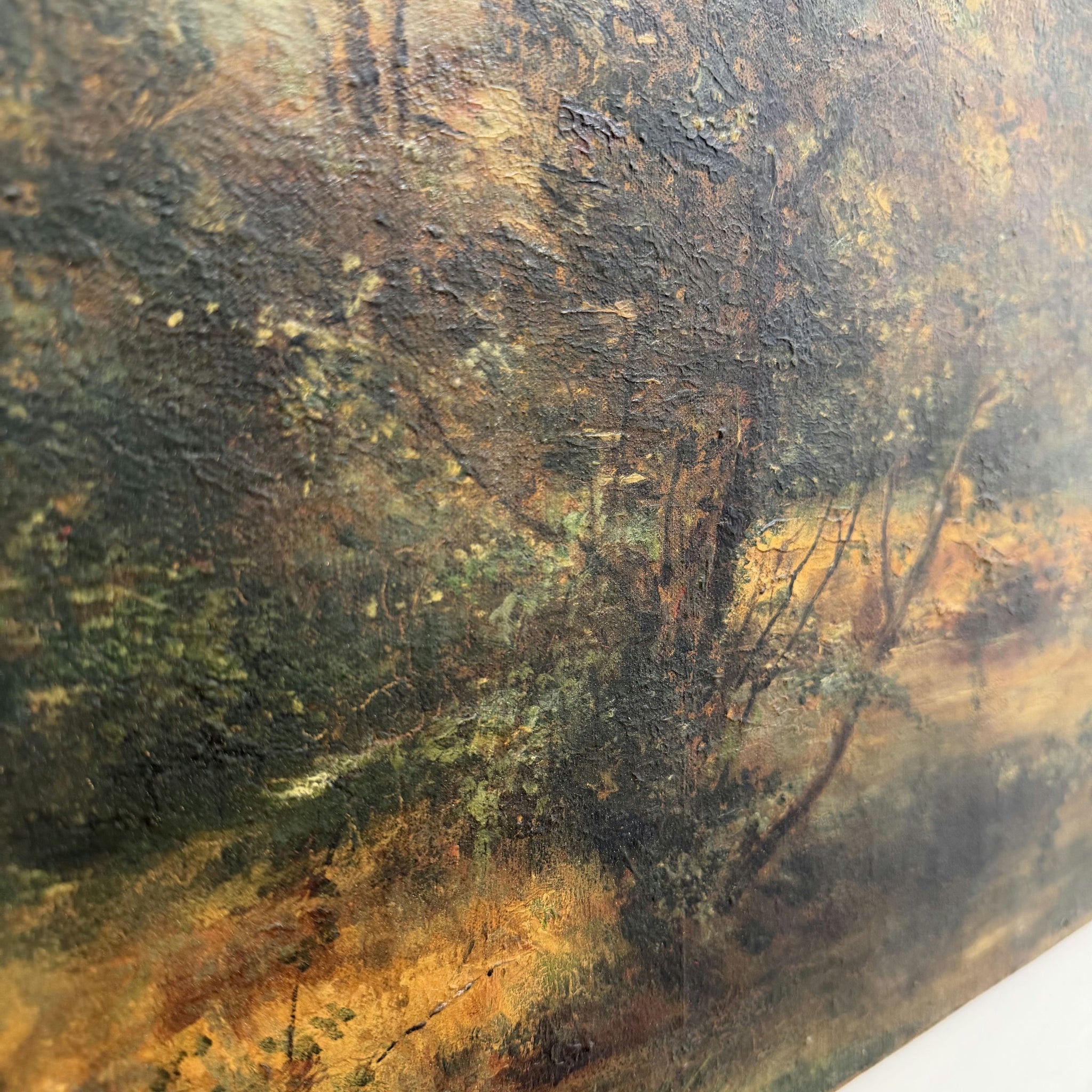 19th Century Antique Landscape Oil Painting 
