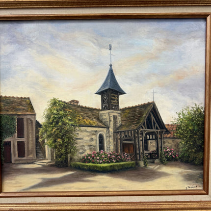 Handcrafted Cityscape Oil Painting "Village Church" Timeless Art Holland Art Shop