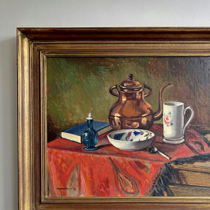 Traditional Still Life Oil Painting "Copper Kettle" Timeless Art Holland Art Shop