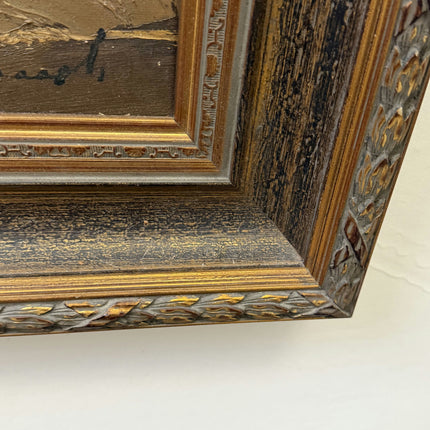 Traditional Scenery Oil Painting "Wooden Frame" Handcrafted Large Artwork Holland Art Shop