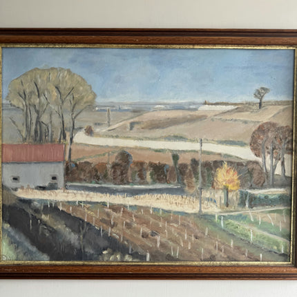 Authentic Landscape Oil Painting "Framed Landscape" Vintage Artwork Holland Art Shop
