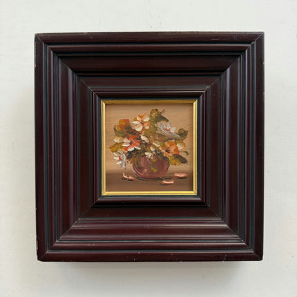Classic Floral Still Life Oil Painting "Flower Vase" Vintage Small Art Holland Art Shop