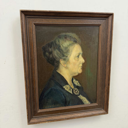 Original Portrait Oil Painting "Elderly Woman" Traditional Artwork Holland Art Shop