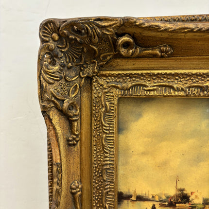 Expressive Landscape Print "Gilded Frame" Refined Small Artwork Holland Art Shop