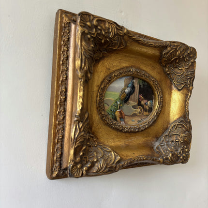 Traditional Animals Oil Painting "Gilded Frame" Authentic Small Artwork Holland Art Shop