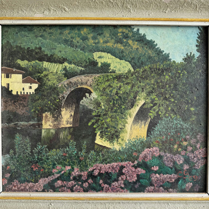 Classic Scenery Oil Painting "Stone Bridge" Vintage Art Holland Art Shop