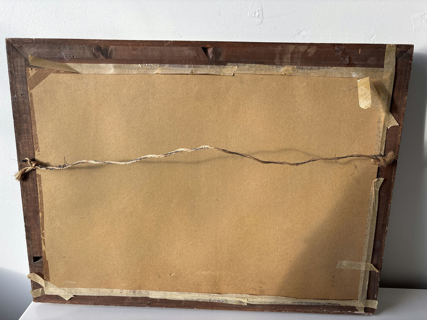 20th Century Vintage Autumn Forest Sheep Path Shepherd Oil Painting Authentic