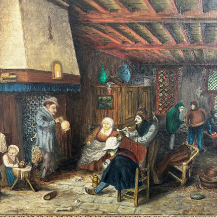 Elegant Figurative Oil Painting "Tavern Table" Timeless Art Holland Art Shop