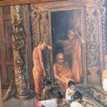 Authentic Figurative Oil Painting "Wooden Frame" Rustic Large Art Holland Art Shop