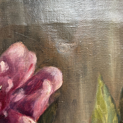 Traditional Floral Still Life Oil Painting "Pink Bouquet" Refined Artwork Holland Art Shop